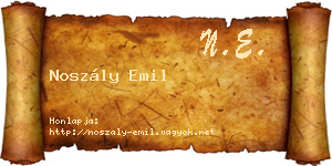 Noszály Emil névjegykártya
