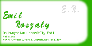 emil noszaly business card